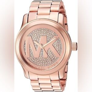MICHAEL KORS MK Runway Crystal Rose Gold tone Women's Watch MK5661